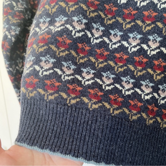 NEW SEA Anna Ruffled Cropped Merino Wool-jacquard Cardigan M Women - Picture 8 of 10